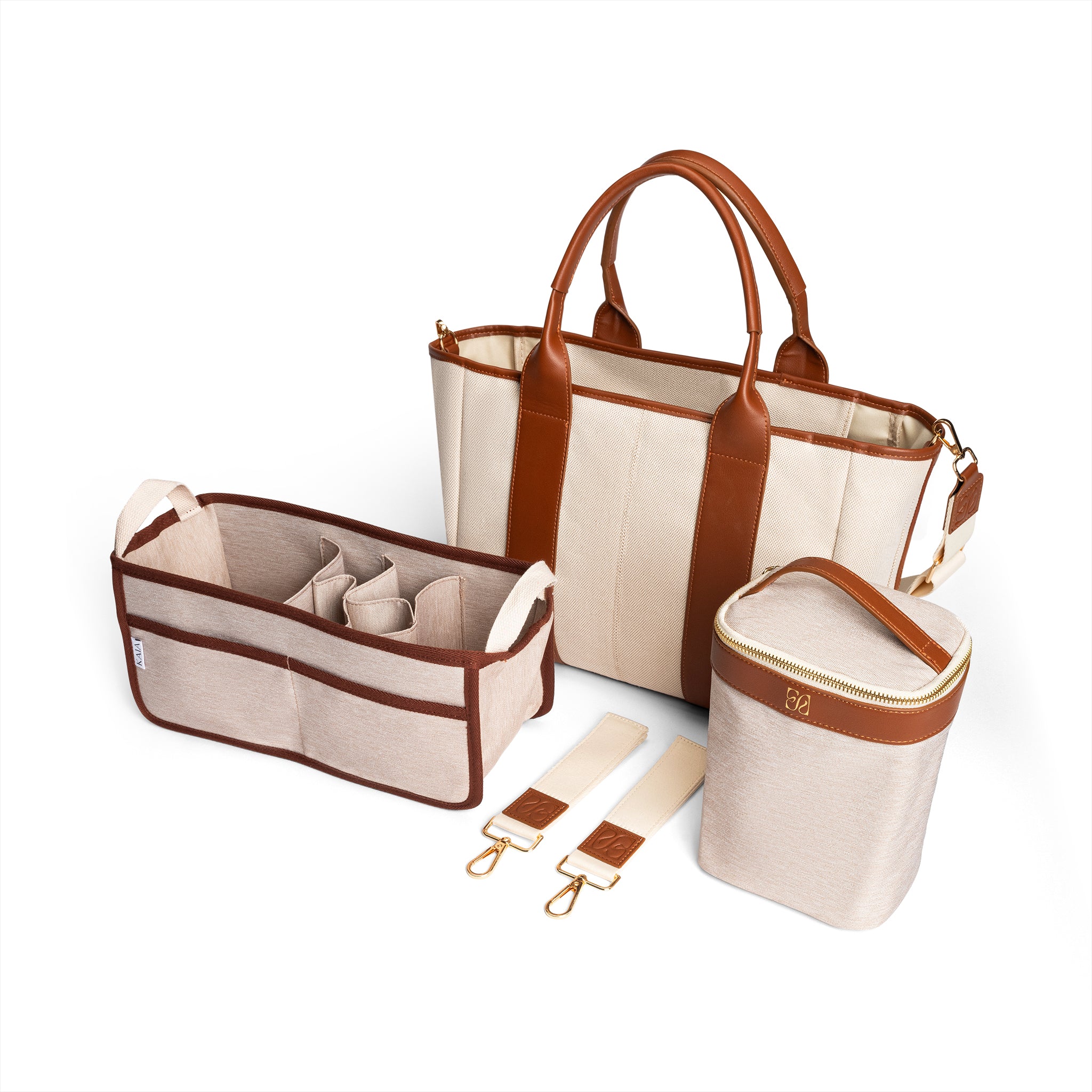 Diaper Bag Set - 5 bundle pack - Brown